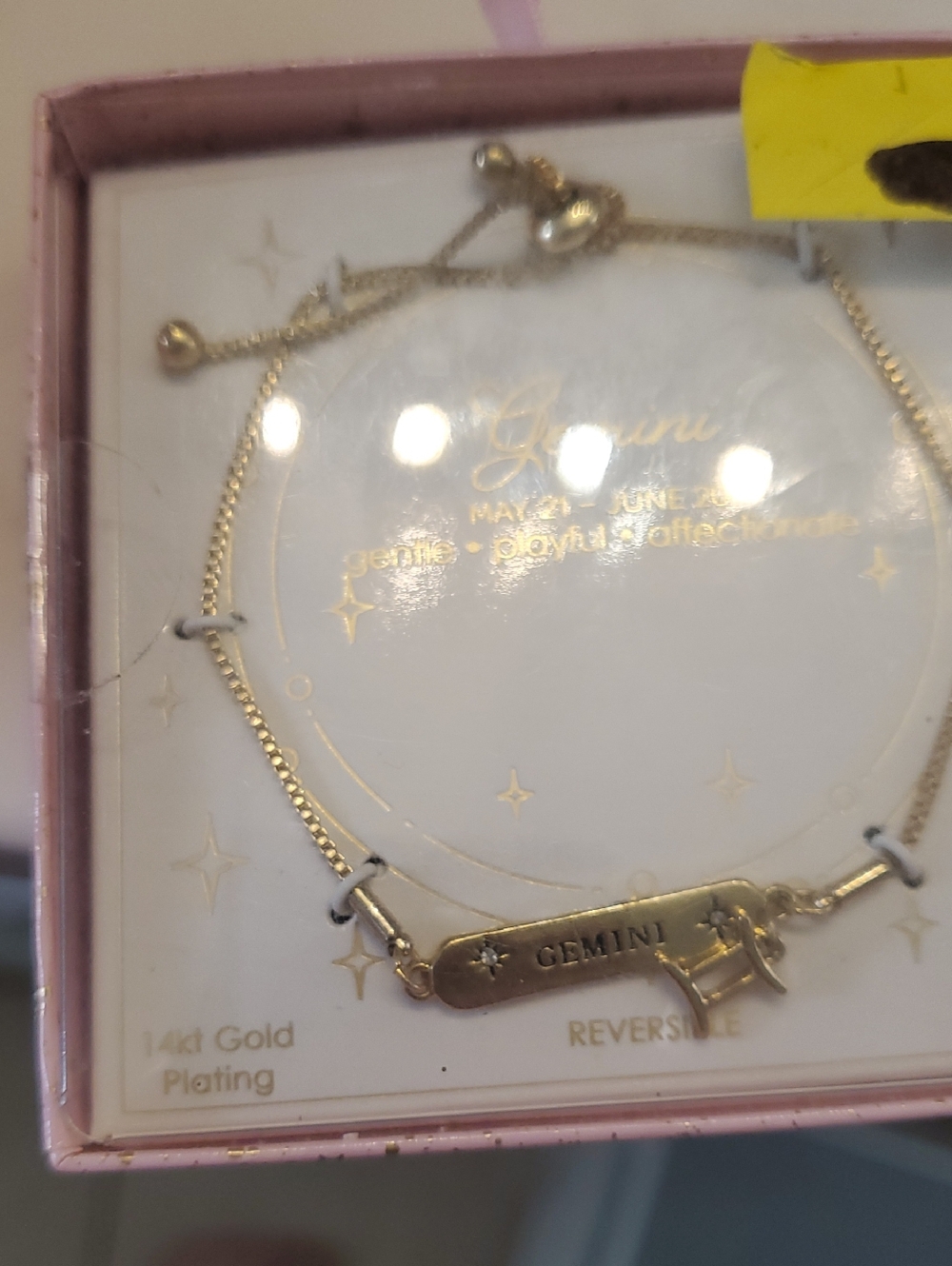 Gemini 14kt Gold-Plated Zodiac Bracelet - Gold